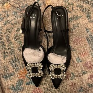 A New Day Black Embellished Women's Shoes